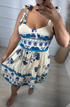 Vestido Curto Poliana Azul 2202 na internet