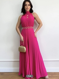 Macacao Plissado Chelsea Pink na internet