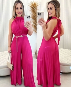 Macacao Plissado Chelsea Pink - comprar online