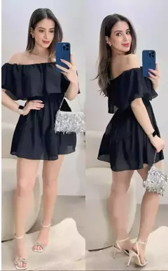 Vestido Macaquinho Kessia Preto - comprar online