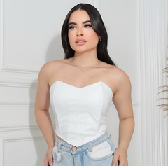 Croped Corset Iza Off White - loja online