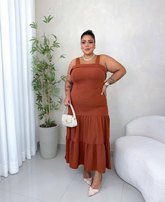 Imagem do Vestido Longo Plus Maria Marrom