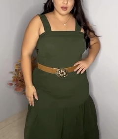 Vestido Longo Plus Maria Verde Militar - AUTHENTIC STORE LTDA