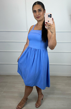 Vestido Curto Thamy Azul - comprar online