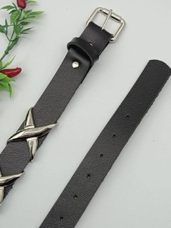 Cinto De Couro Inspiracao Francesca Preto C/ Metal - AUTHENTIC STORE LTDA