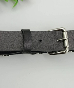 Cinto De Couro Inspiracao Francesca Preto C/ Metal - comprar online