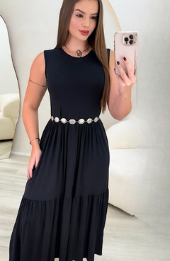 Vestido Malha Regata Zara Preto - comprar online