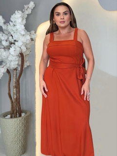 Vestido Midi Plus Bruna Terrracota na internet