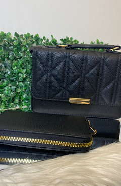 Kit Bolsa Transversal De Ombro Mily Preto