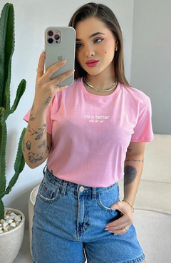 T-Shirt Life Is Better Rosda Bebê - comprar online