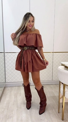 Imagem do Vestido Macaquinho Kessia Marrom