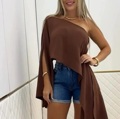 Blusa Bata Capa Marrom na internet