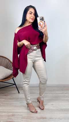 Blusa Bata Capa Marsala - loja online