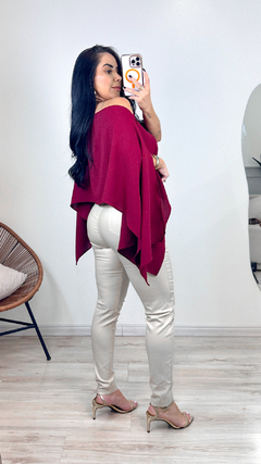 Blusa Bata Capa Marsala na internet