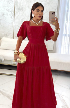 Vestido Longo Betty Marsala - comprar online