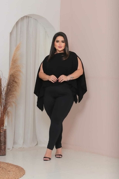 Blusa Bata Capa Plus Preto - loja online