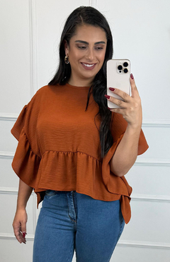 Blusa Bata Rachel Caramelo - comprar online