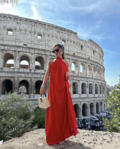 Vestido Longo Milano Vermelho na internet