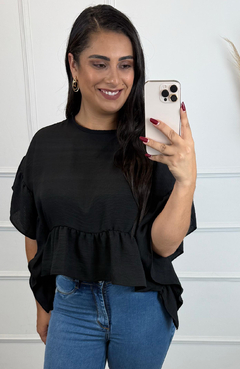 Blusa Bata Rachel Preto - comprar online