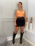 Cropped Laranja/Verde Flúor - Chic Noah/ Elegante e atemporal