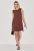 Vestido laço marrom - comprar online