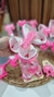 Laço Boutique Rosa com Branco