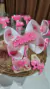 Laço Boutique Rosa com Branco - Anna Laços