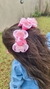 Laço Cor de Rosa com Pompom - Anna Laços