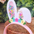 Tiara Orelhinha Coelho com Confetes e mini Flores - comprar online