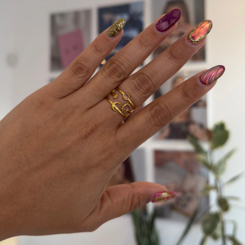 Anillo Stardust Gold (regulable)
