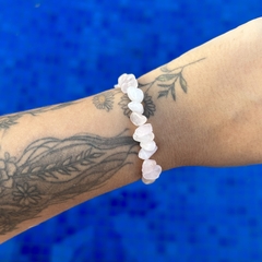 Pulseira Cascalho Quartzo rosa - comprar online