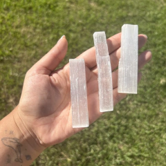 Mini Bastão Selenita Branca para Limpeza energética