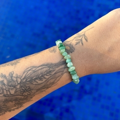 Pulseira Cascalho Quartzo verde