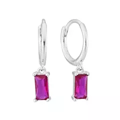 Argola de clique retangular Rosa