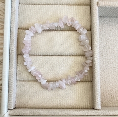 Pulseira Cascalho Quartzo rosa - loja online