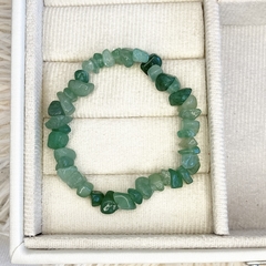 Pulseira Cascalho Quartzo verde - Universo Prata