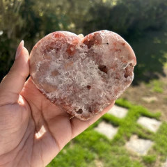 Coração Ametista Rosa