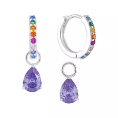 Argola clique gota lilás - comprar online