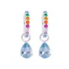 Argola clique gota Aquamarine