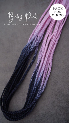 Pack Trenzas simples Baby Pink
