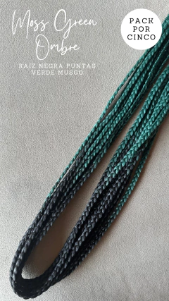 Pack Trenzas Moss Green Ombre