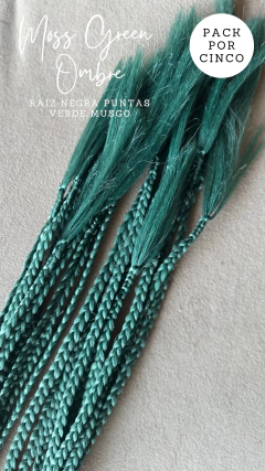 Pack Trenzas Moss Green Ombre - comprar online