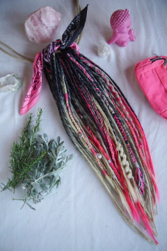 Cabeza Completa Blonde & Neon Pink