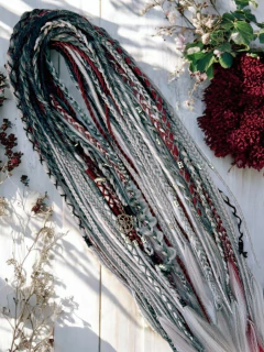 Cabeza Completa Gris y borravino - comprar online