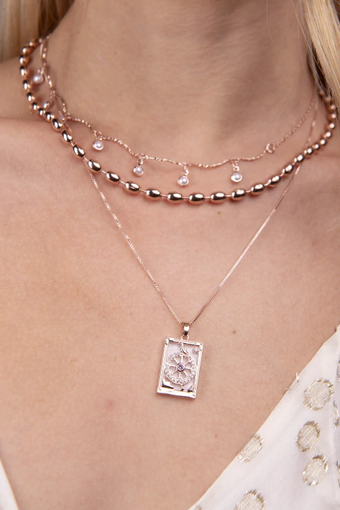 Colar Ovais Rosê - comprar online