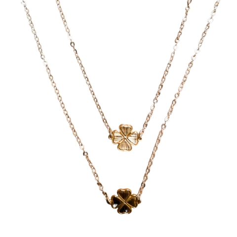 Colar Duplo Trevo Sonora