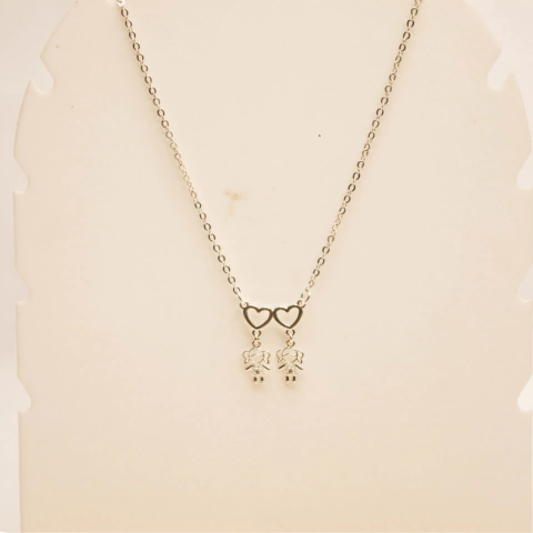 Colar Corações Meninas Encontro