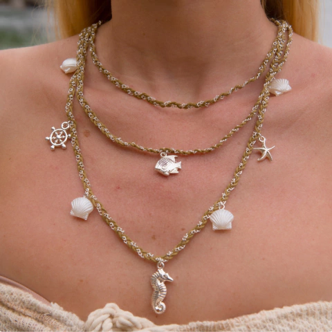 Colar Triplo Elementos Mar - comprar online