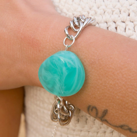 Pulseira Resina Elos Verde