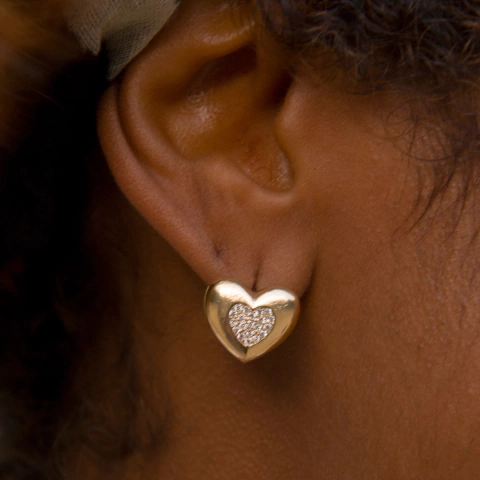 Argola Click Coração